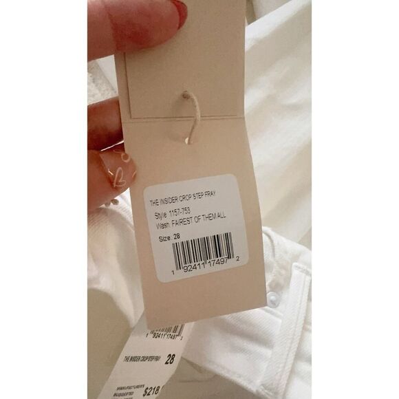 MOTHER The Insider Crop Step Fray Jeans FAIREST OF THEM ALL 28” - Picture 15 of 15